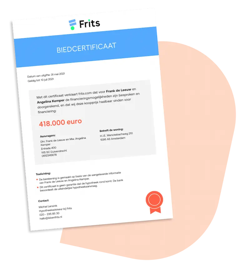 Financieringsverklaring voorbeeld